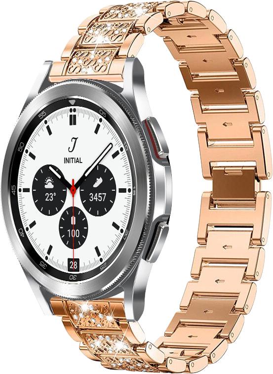 Браслет металлический Glam для Galaxy Watch 4 Classic 42 мм Rose Gold (32794-27)