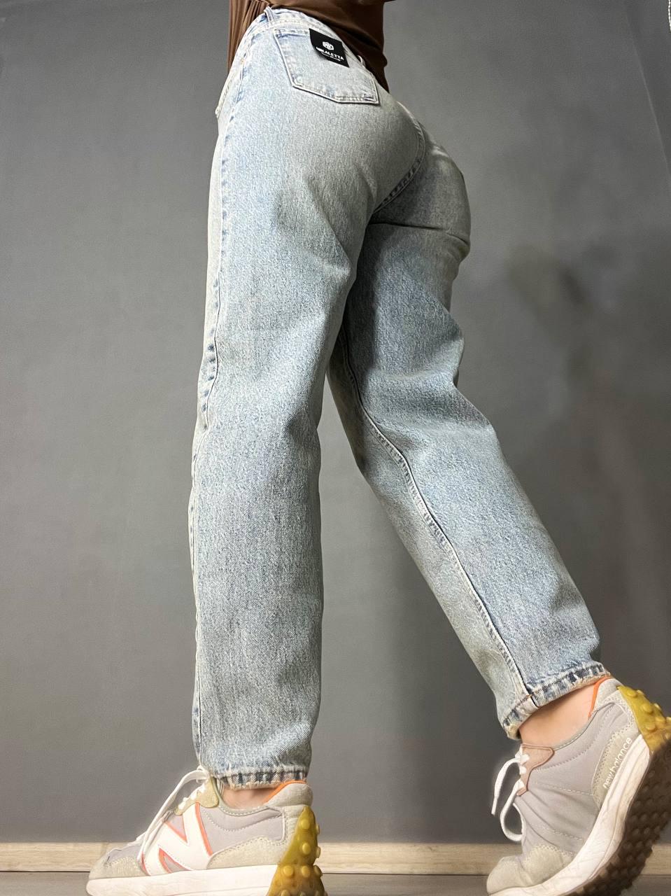 Джинси жіночі Mikaletta 3249-13254 MOM RELAX jeans банани висока посадка стрейчеві р. 27 Блакитний (3848) - фото 3