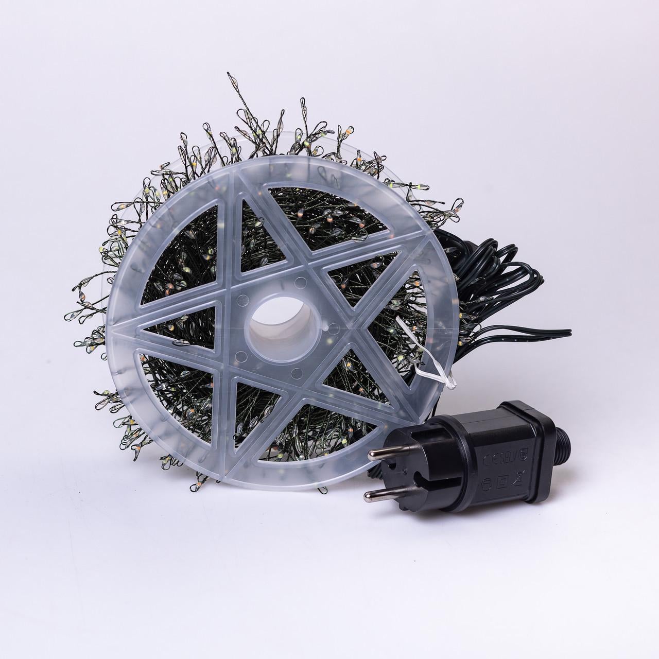 Гирлянда роса мишура хвойная лапа 400 LED светодиодов зеленый провод 30 м Белый (D1750W) Гирлянда роса мишура хвойная лапа 400 LED светодиодов зеленый провод 30 м Белый (D1750W)