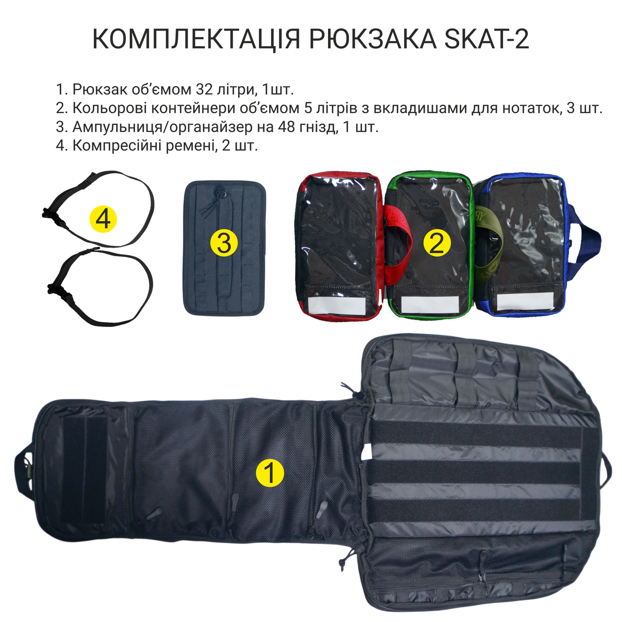 Рюкзак медицинский Derby SKAT-2 Черный (2087565806) - фото 2 Рюкзак медицинский Derby SKAT-2 Черный (2087565806) - фото 2