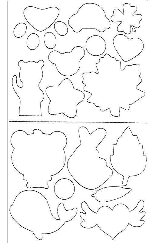Набор фигурных самоклеящихся латок для одежды водостойкие 16 шт. 25х14,5 см Белый (29459)