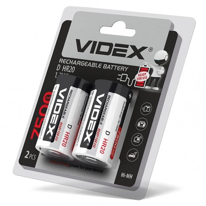 Аккумуляторы Videx HR20 D 7500 mAh (24476/ HR20/7500/2DB)