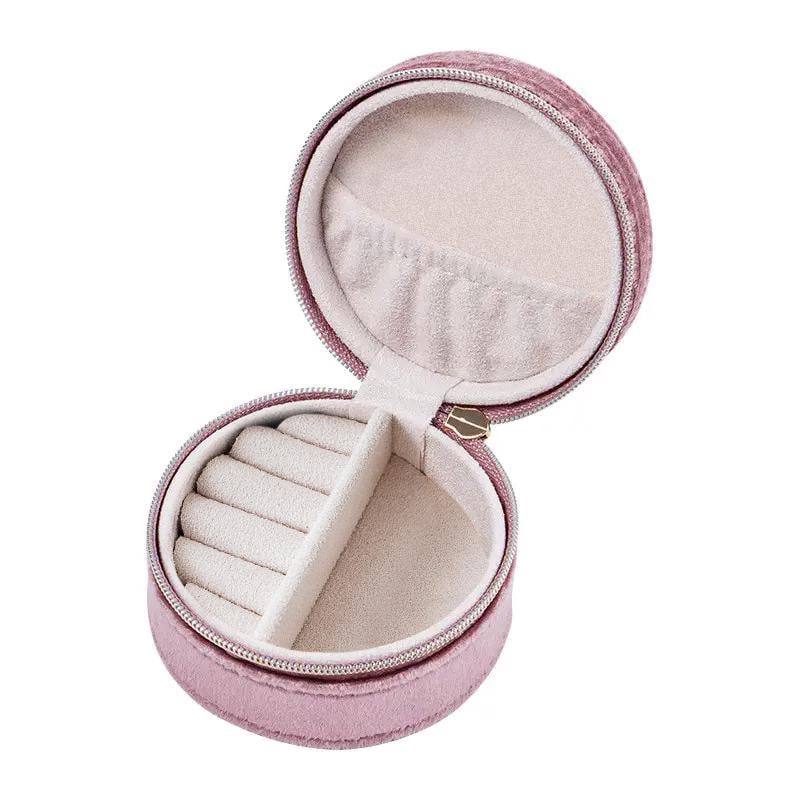 Шкатулка для украшений Casegrace SP-01306 бархатный на молнии Pink (24366915)