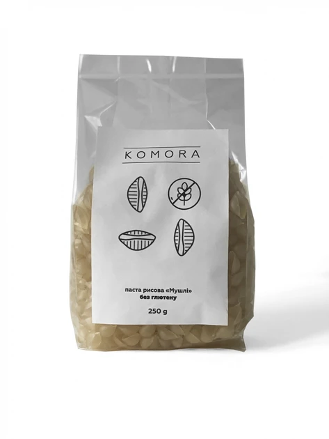 Макарони рисові KOMORA Мушлі 250 г
