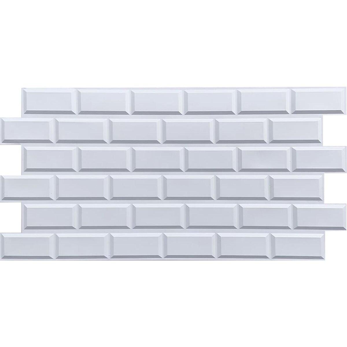 3D-панель Sticker Wall клинкерный Кирпич SW-00001431 960х480х4 мм Белый (iz17026)