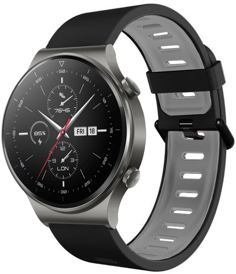 Ремешок Traf для Huawei Watch GT 2 Pro Black-Grey (23332)