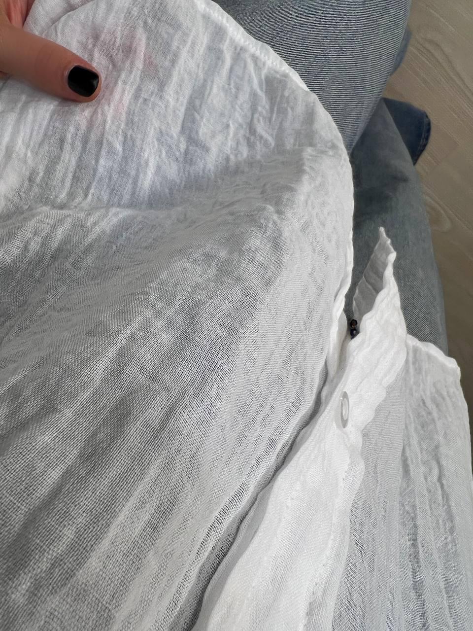 Рубашка женская Xingyue 388 с карманом жатка OS Белый (26730534) - фото 3 Рубашка женская Xingyue 388 с карманом жатка OS Белый (26730534) - фото 3