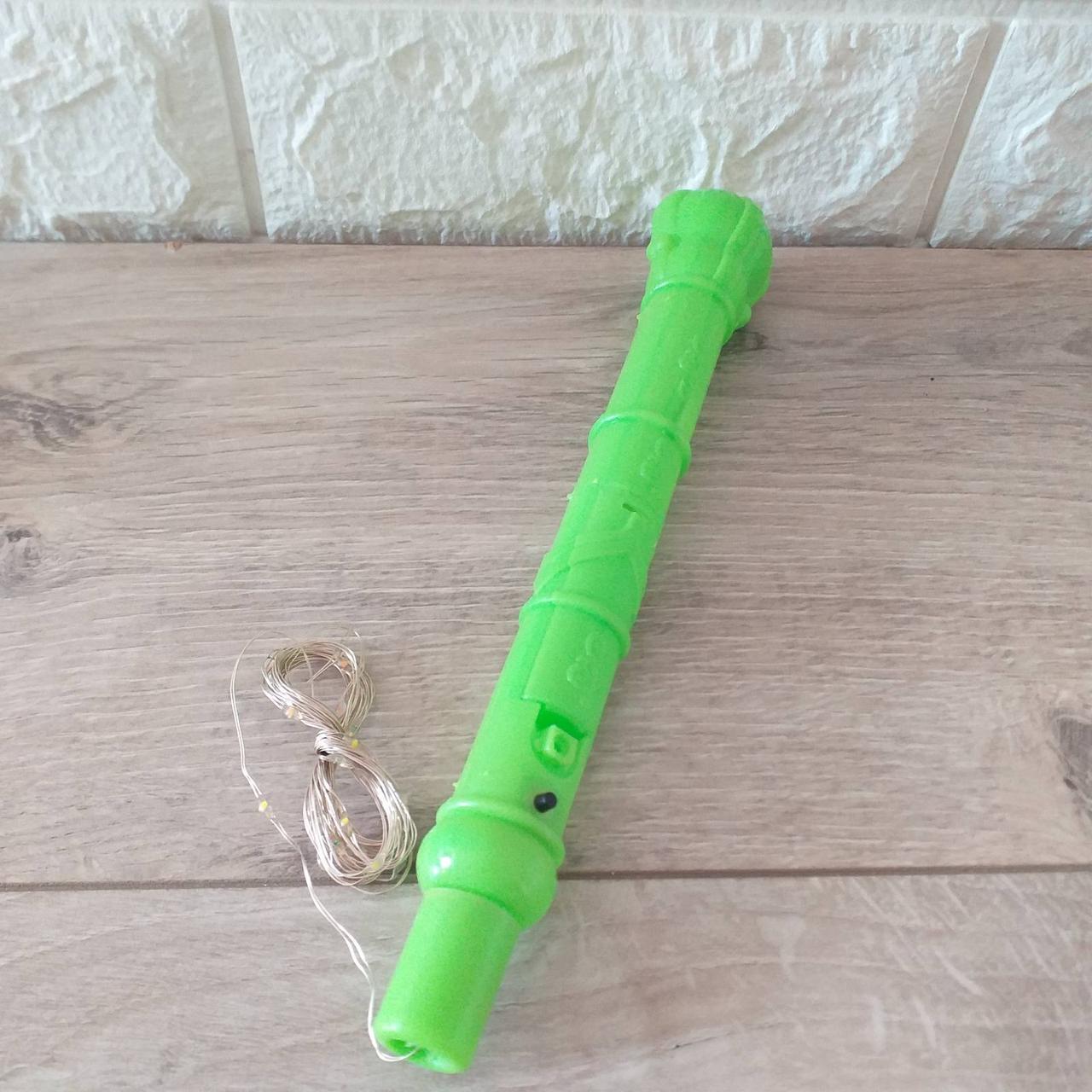 Гирлянда проволочная декоративная с зеленой ручкой 20 Led На батарейках 2 м Мультиколор (KG-6383)