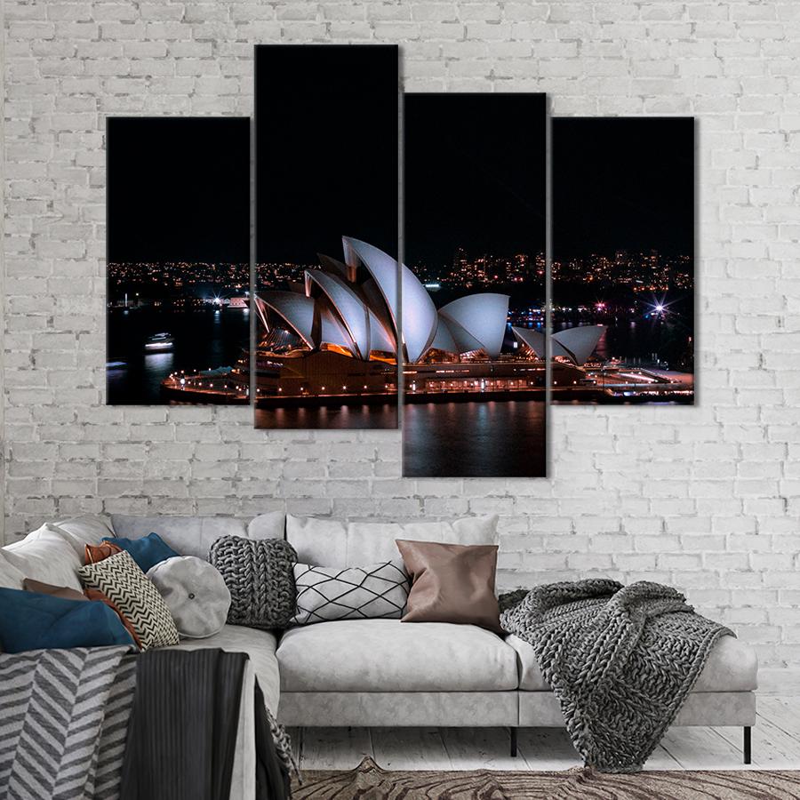 Картина город Знаменитый оперный театр в Сиднее 129x90 см (A611-4)