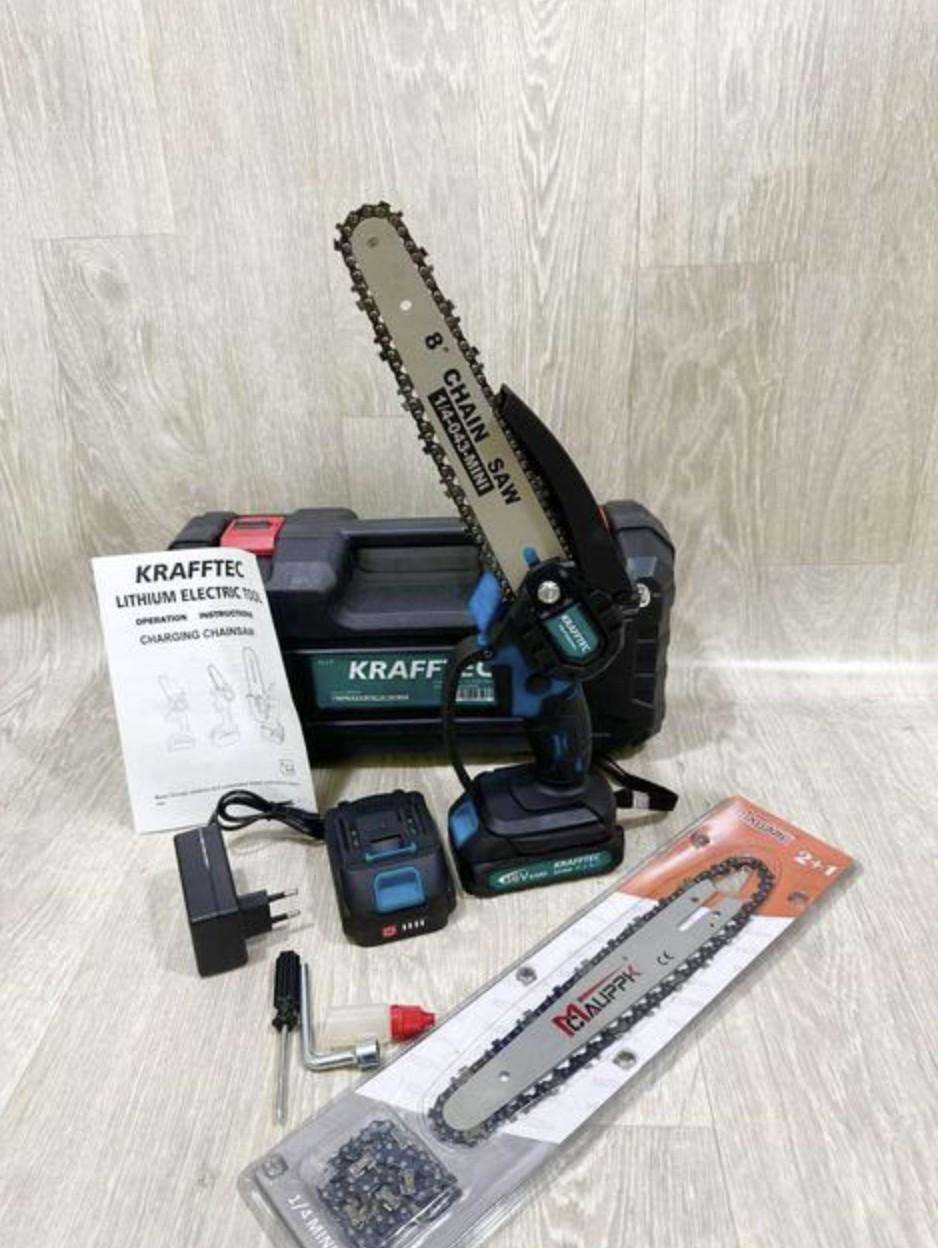 Пила акумуляторна Krafftec 36V 4 Ah 1000 Вт Black 2 х АКБ (30477310) - фото 6 Пила акумуляторна Krafftec 36V 4 Ah 1000 Вт Black 2 х АКБ (30477310) - фото 6