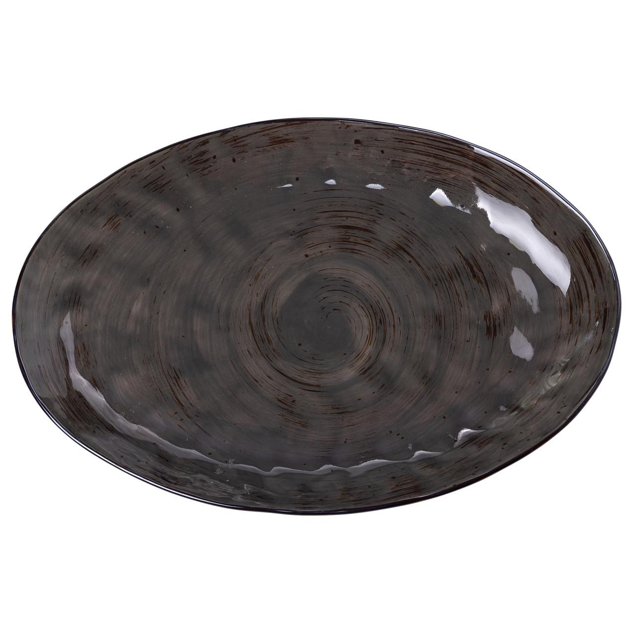 Тарілка порцелянова плоска овальна LUGI для нарізки 35х23,5 см (HP23392)