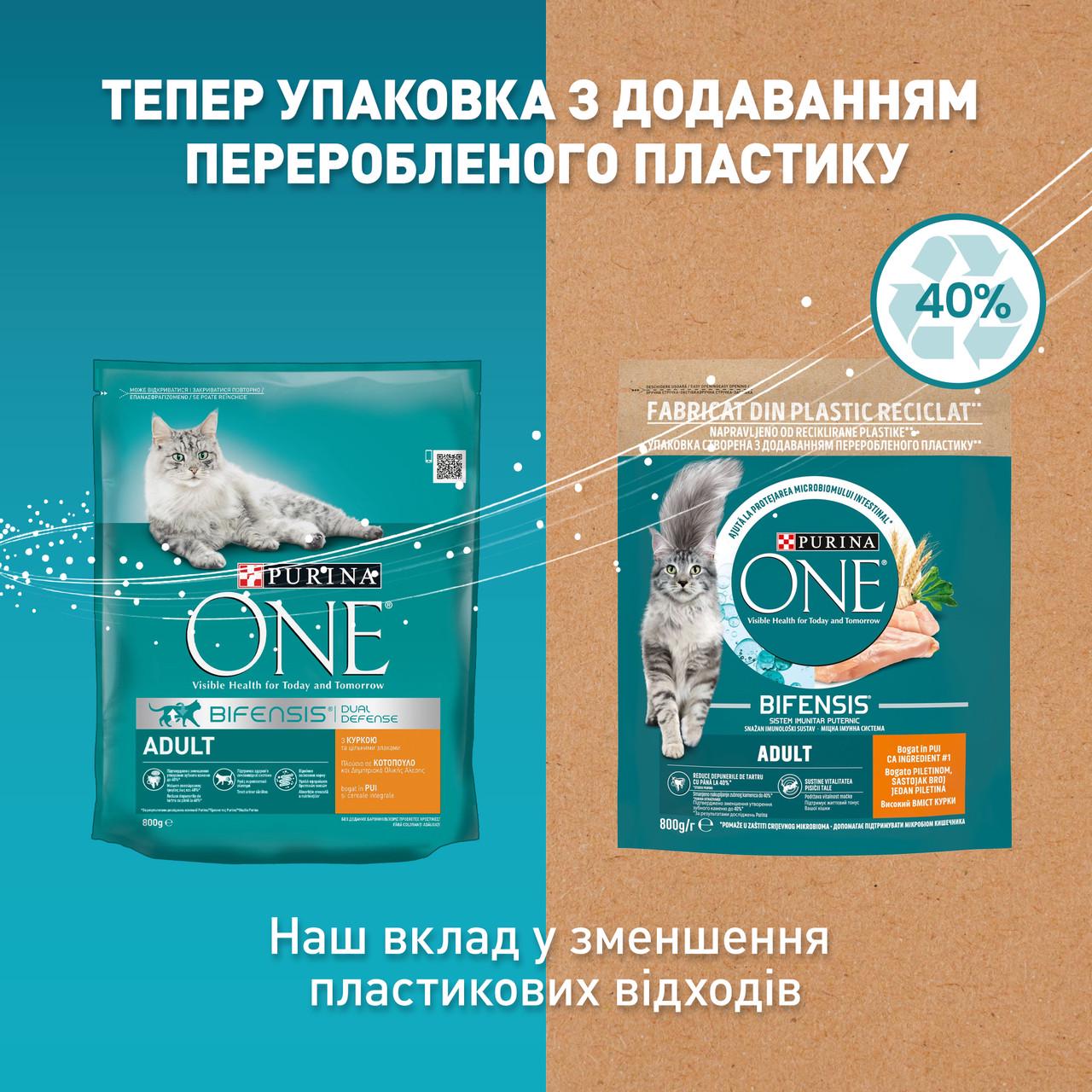 Сухий корм для дорослих котів Purina One комплекс Bifensis з куркою 800 г (7613035467866) - фото 6 Сухий корм для дорослих котів Purina One комплекс Bifensis з куркою 800 г (7613035467866) - фото 6