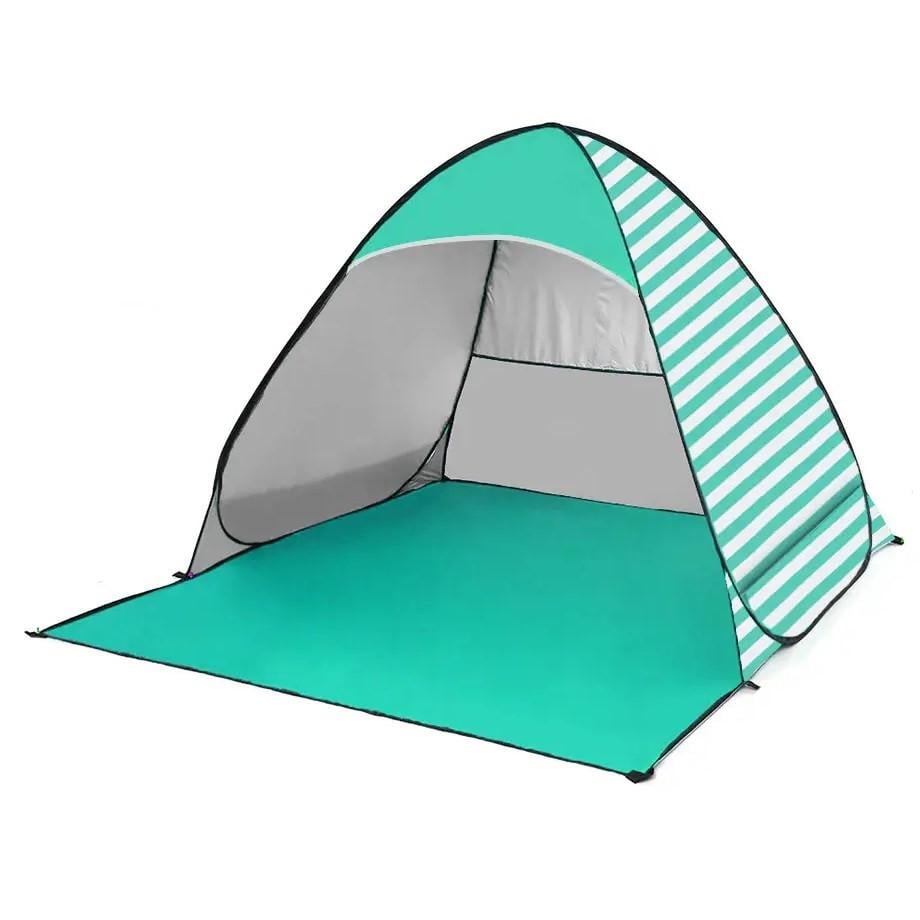 Палатка пляжная самораскладная Rias Stripe Teal с чехлом 170x145x115 см (3_01029)