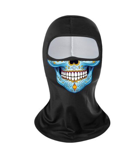 Балаклава зимняя тактическая с принтом Skull Blue (2871518028)