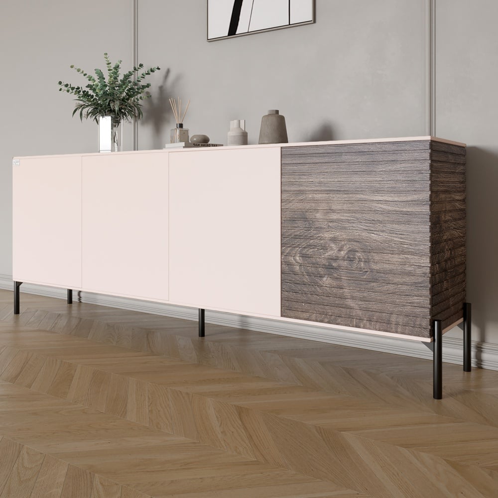 Комод Lion Грей 204x38x76,5 см Розовый/Дерево (LION-042512)