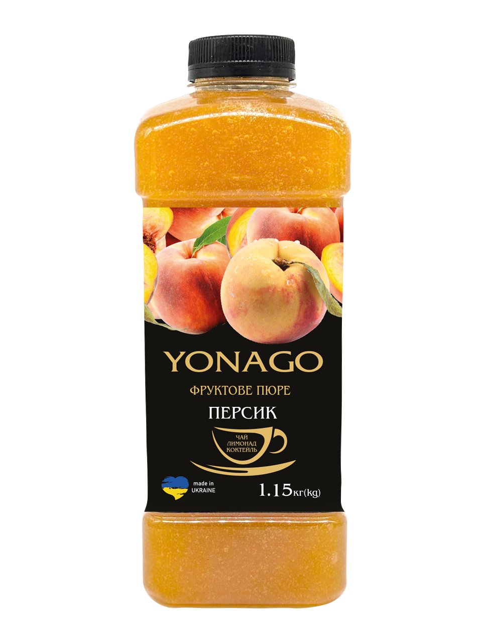 Напиток витаминный фруктово-ягодный Yonago Персик в бутылке 1,15 кг (31064033)