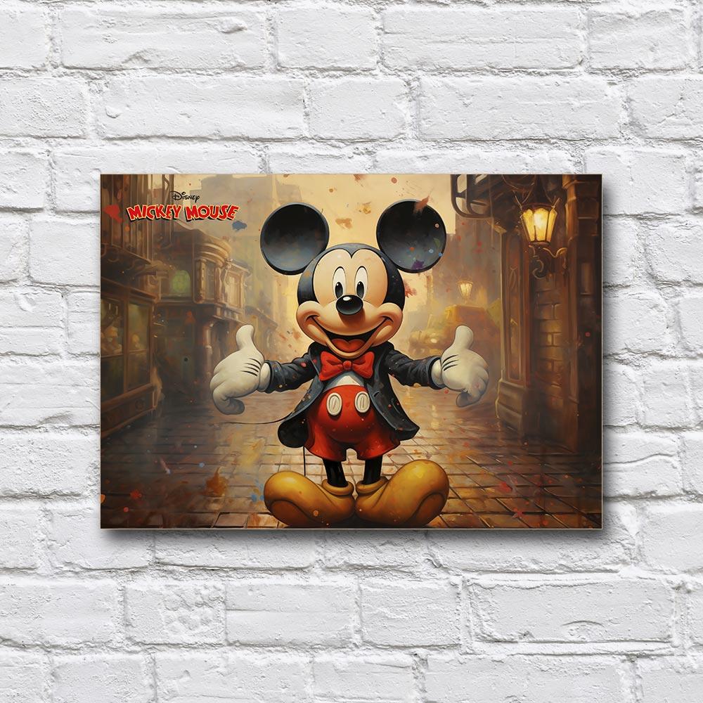 Постер деревянный мультфильм «Микки Маус» 210х297 мм (21264375)