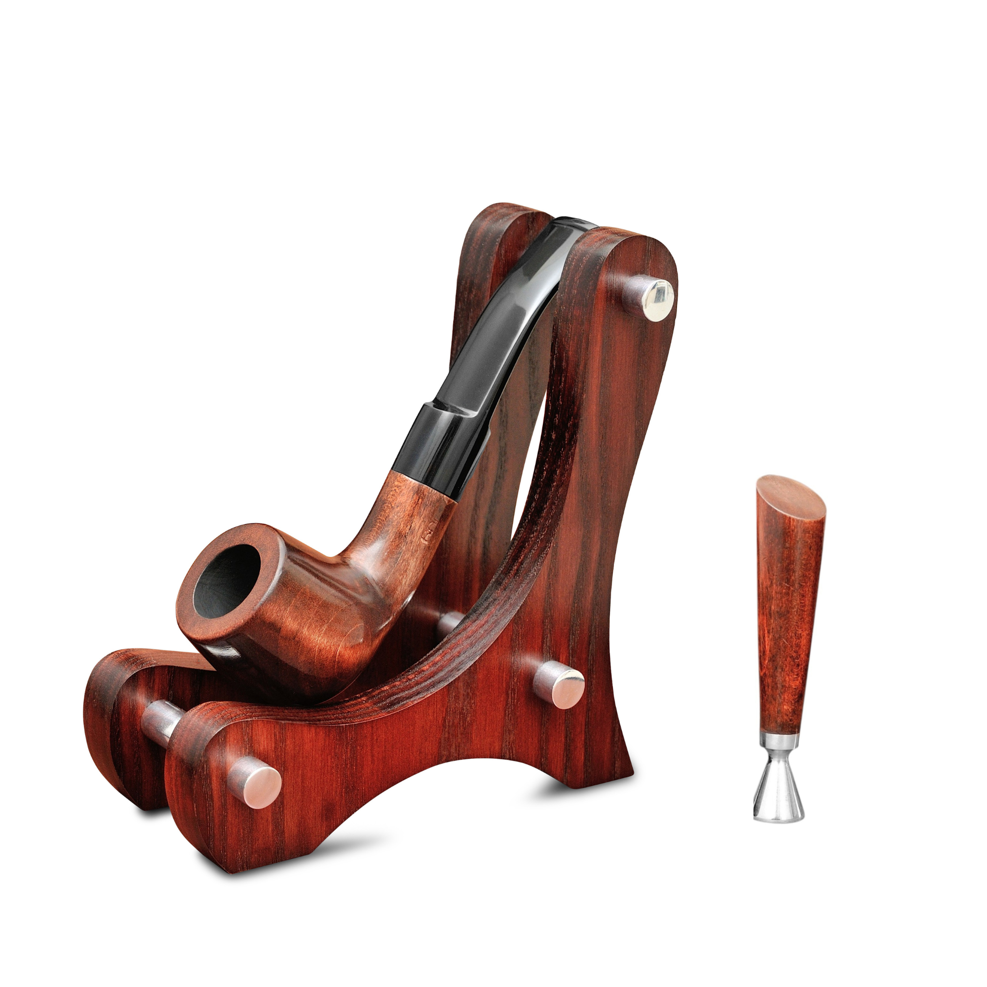 Трубка курительная из дерева KAFpipe №217 с подставкой KAF4 и тампером (31018791)