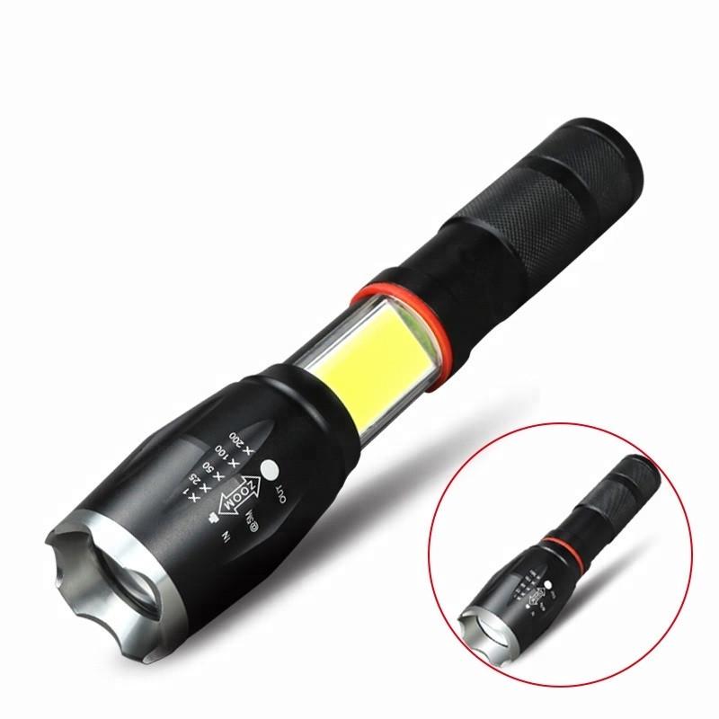 Универсальный аккумуляторный фонарь SUNROZ T6 LED 2в1 Черный (SUN4386) - фото 2 Универсальный аккумуляторный фонарь SUNROZ T6 LED 2в1 Черный (SUN4386) - фото 2