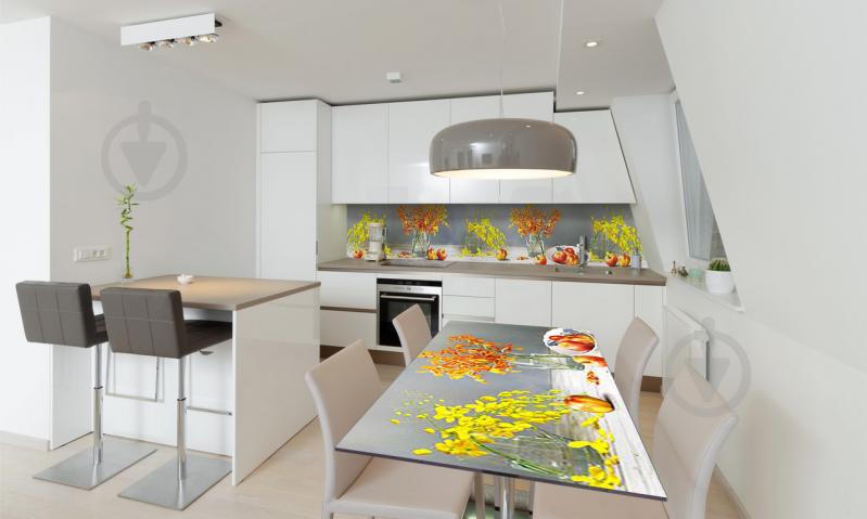 Наклейка виниловая на стол Zatarga «Яблоки и Орхидеи» 600х1200 мм Z180514st Наклейка виниловая на стол Zatarga «Яблоки и Орхидеи» 600х1200 мм Z180514st