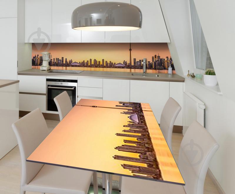 Наклейка 3Д виниловая на стол Zatarga «Азиатские небоскрёбы» 650х1200 мм для домов, квартир, столов, кофейн,