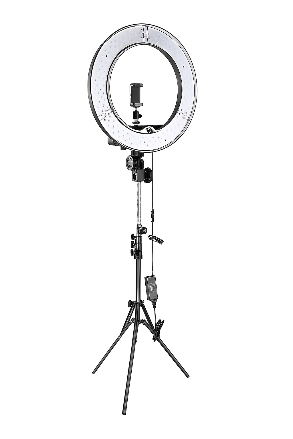 Кільцева лампа NEEWER RL-18 18” LED 55 Вт 5600K з тримачем для телефону і штативом для відео макіяжу Кільцева лампа NEEWER RL-18 18” LED 55 Вт 5600K з тримачем для телефону і штативом для відео макіяжу