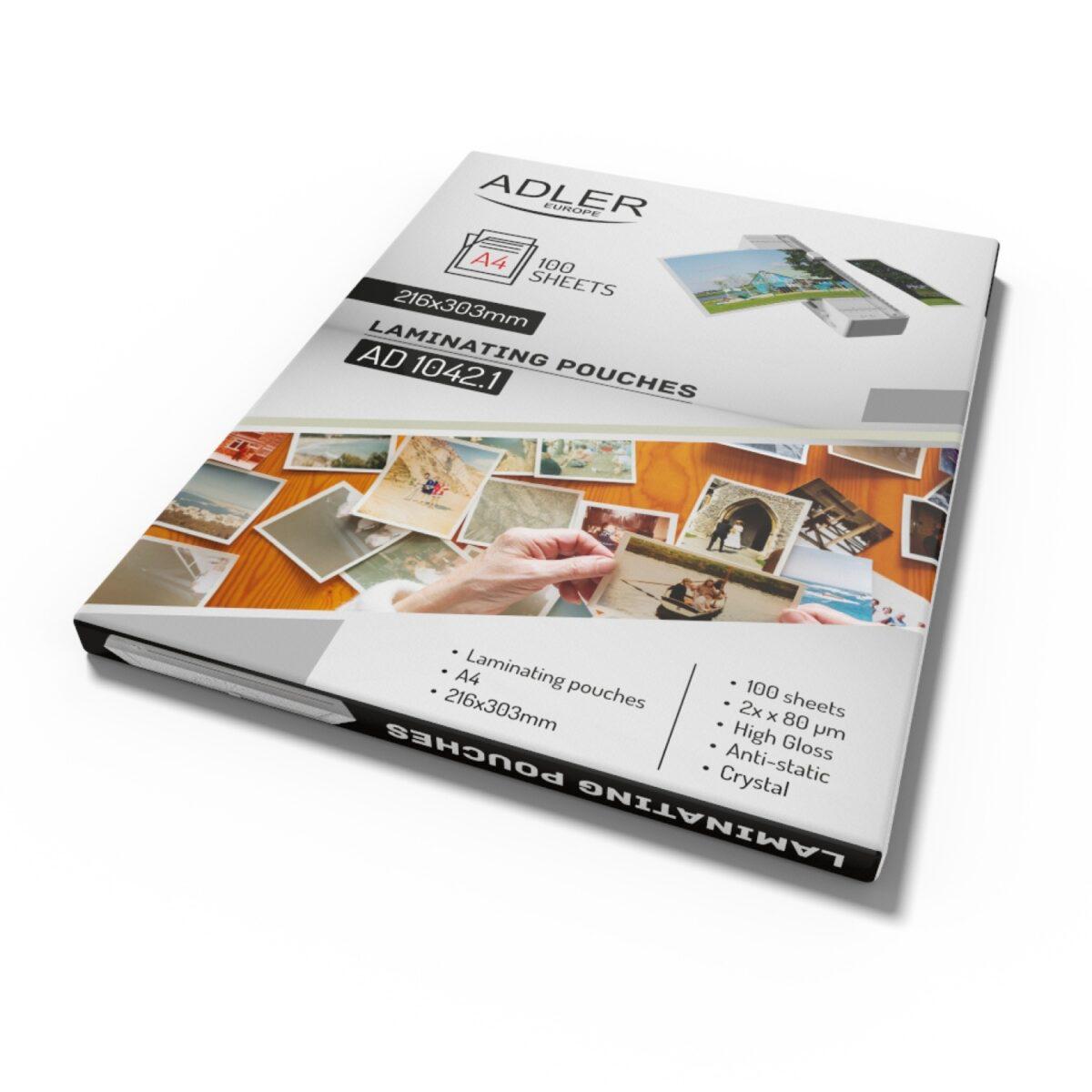 Плівка ламінуюча Adler AD 1042.1 для формату A4 (2194)