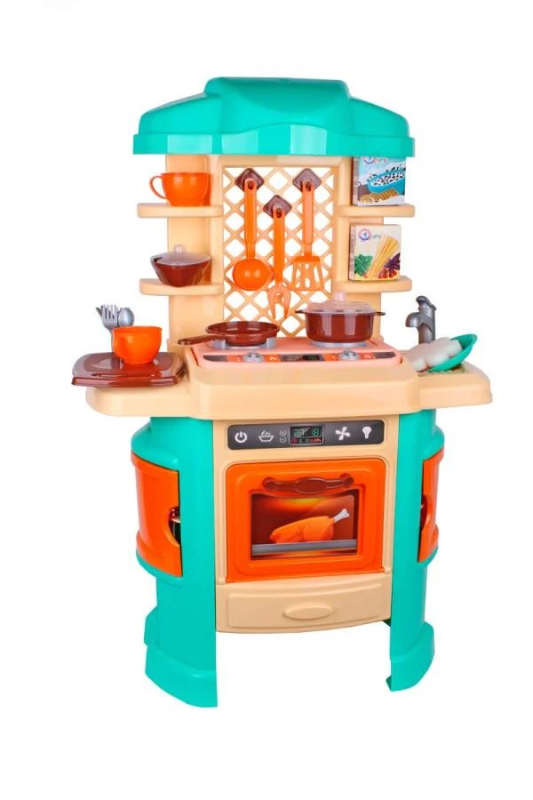 Детский игровой набор ТехноК Кухня с аксессуарами из пластика 81х51х30 см Разноцветный (150-98-TH5637)