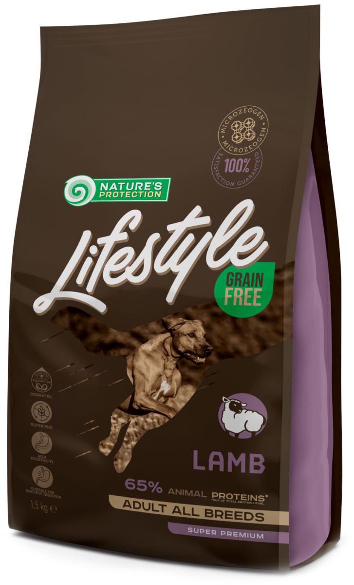 Корм сухой для собак Nature's Protection Lifestyle Grain Free Lamb All Breeds с ягненком беззерновой 1,5 кг (4771317456731)