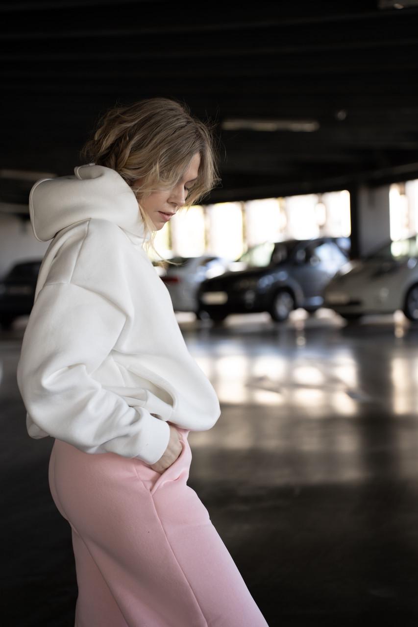 Костюм женский на флисе Бело-розовый - фото 4 Костюм женский на флисе Бело-розовый - фото 4