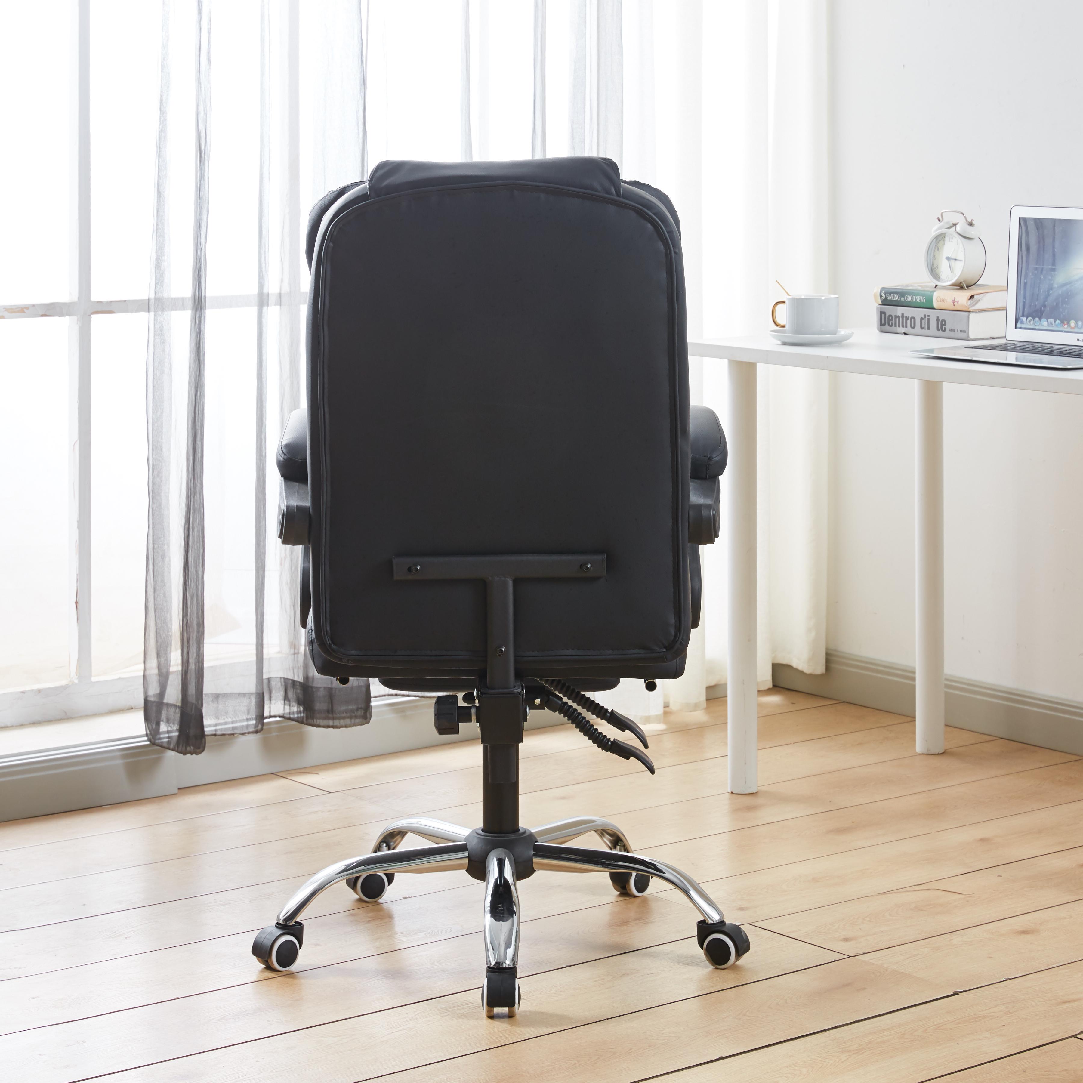 Крісло офісне комп'ютерне на колесах Bonro BN-6071 із підставкою для ніг Чорний (4760) - фото 9