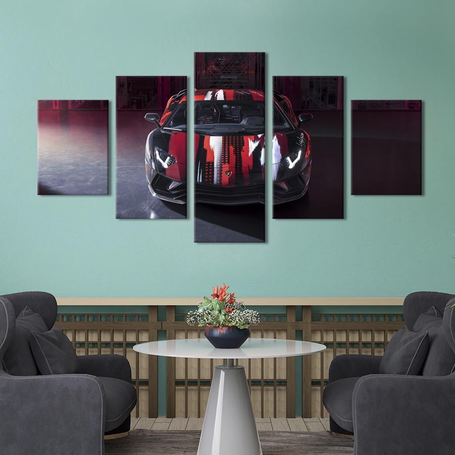 Картина на холсте Яркий эксклюзивный суперкар Lamborghini Aventador S – Yamamoto 112x54 см (1268-52)
