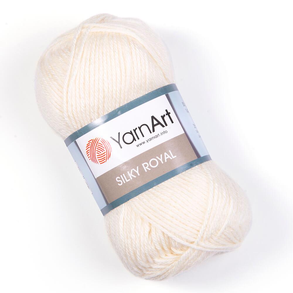 Пряжа YarnArt Silky Royal 430 Молочный (6104)