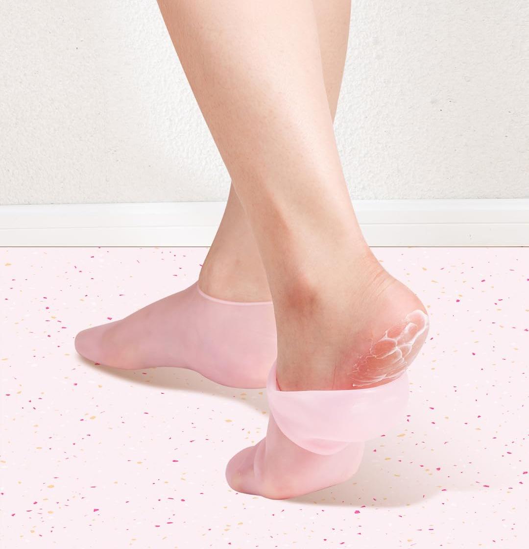 Носки силиконовые для увлажнения и ухода за кожей ног - фото 2