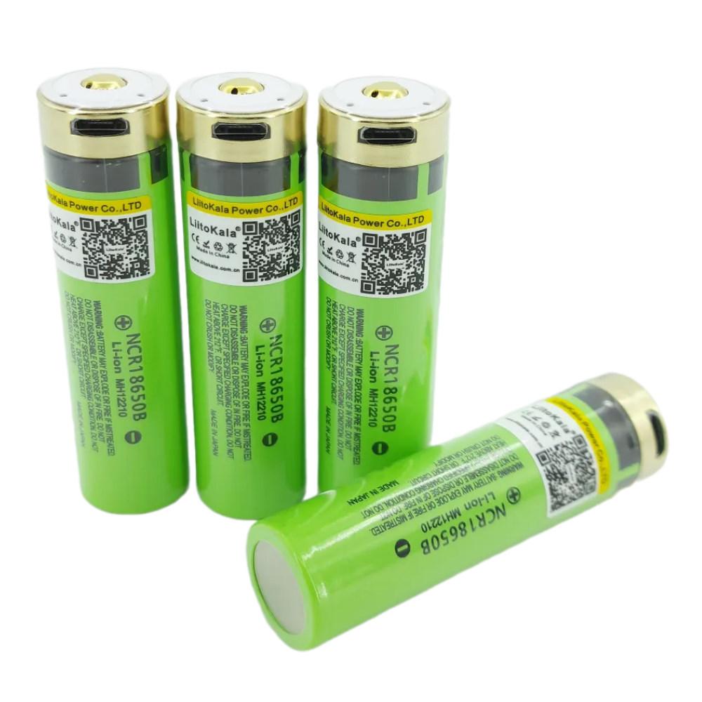 Акумулятори Liitokala 18650 3,7V Li-ion 3400 mAh з захистом та вбудованою зарядкою Type-C (14277937) - фото 6