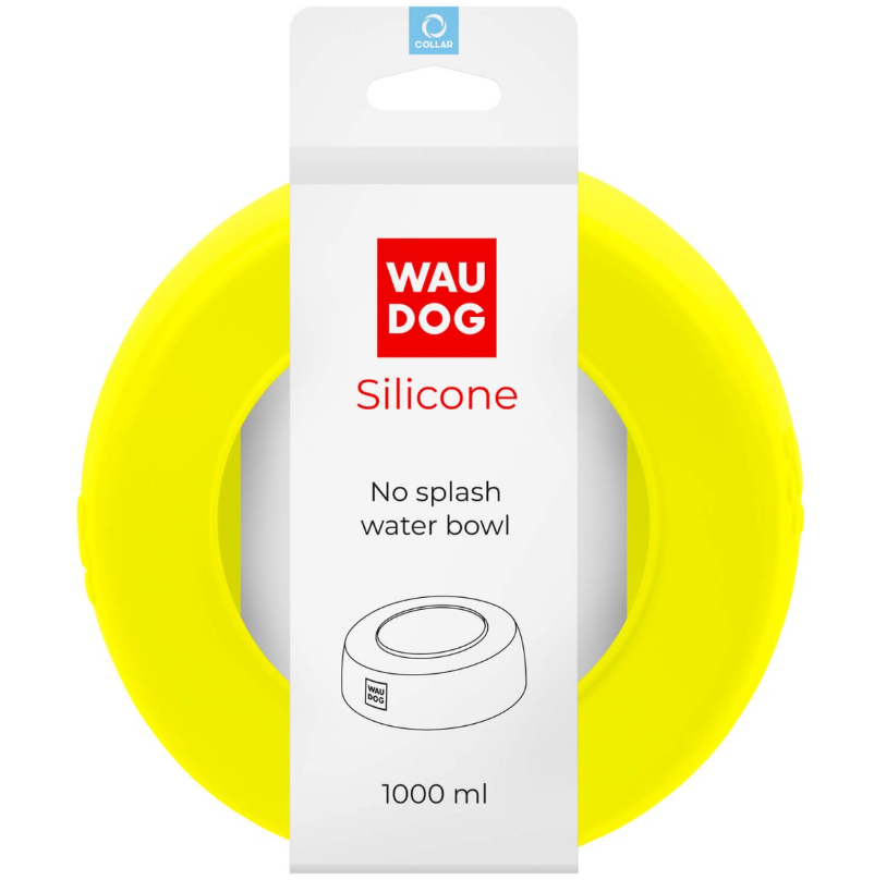 Миска-непроливайка WAUDOG Silicone 1000 мл Желтый (00000007733)