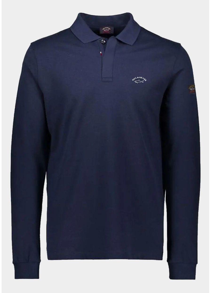 Поло мужское Paul&Shark Interlock PS-15813NV с длинным рукавом L Dark Navy (29060014)