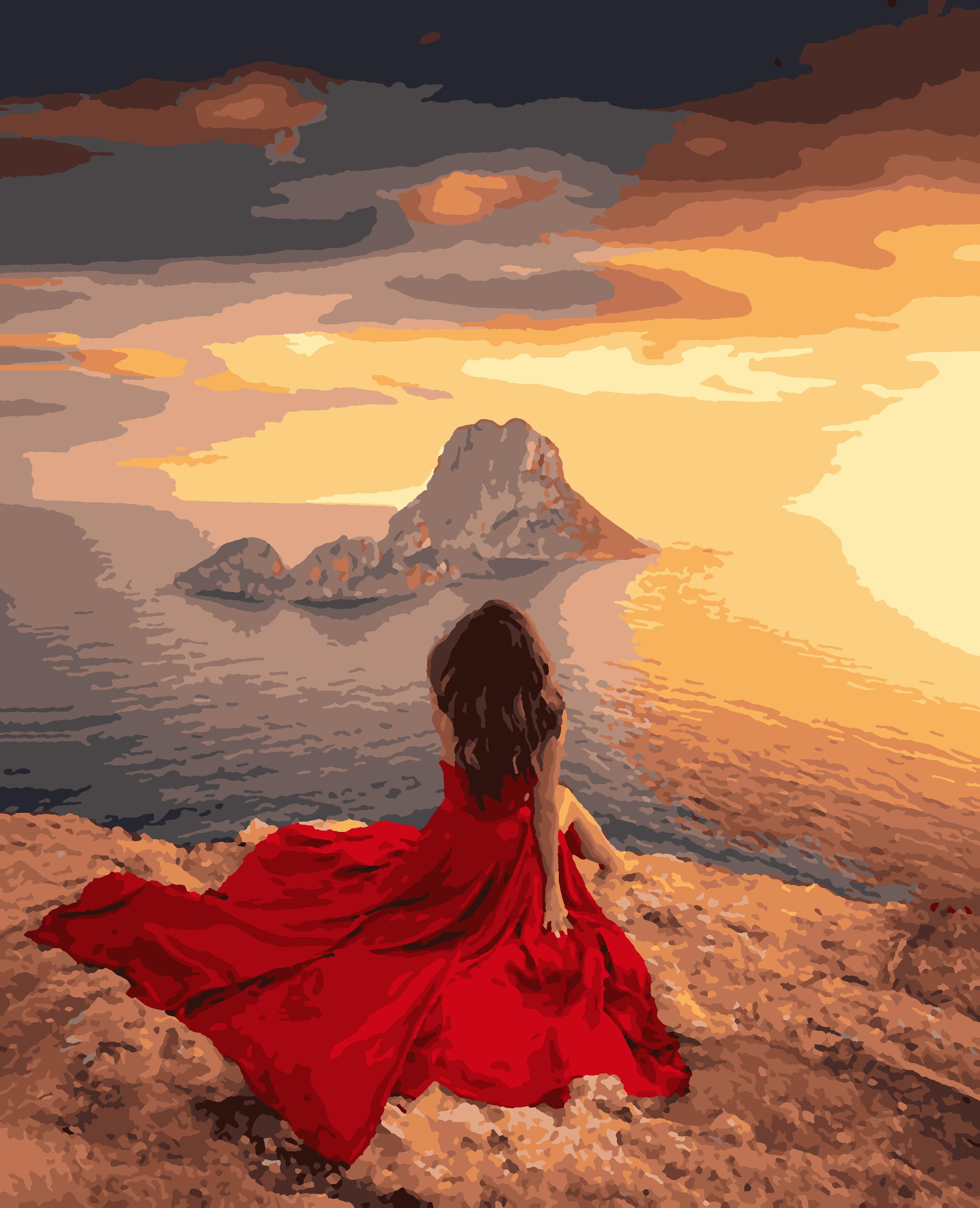 Картина по номерам Artissimo Рассвет на море 40x50 см (PN0893-Artis)