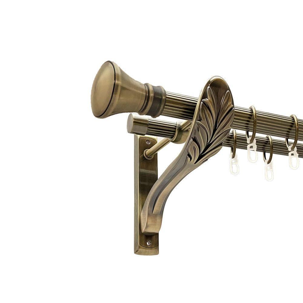 Карниз металевий Orvit Люксор двохрядний 25/19 мм ретро 300 см Антик (000-7673)