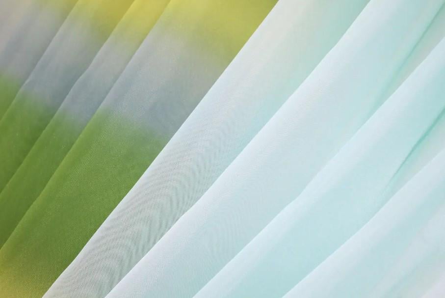 Комплект штор на кухню 400х170 см Блакитний/Оливковий/Жовтий (111к) - фото 5 Комплект штор на кухню 400х170 см Блакитний/Оливковий/Жовтий (111к) - фото 5