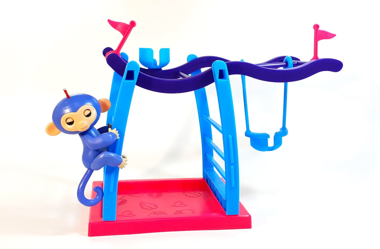 Игровой набор Monkey Around пальчиковая обезьянка на площадке Голубой