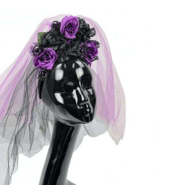 Обруч Seta Black eyes с фатой (18-1025BLK-VT)