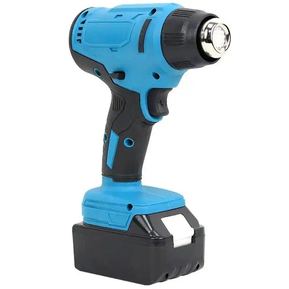 Будівельний фен 3 насадки 2 АКБ 5 Ач 1200 Вт (opt-104153) - фото 4 Будівельний фен 3 насадки 2 АКБ 5 Ач 1200 Вт (opt-104153) - фото 4