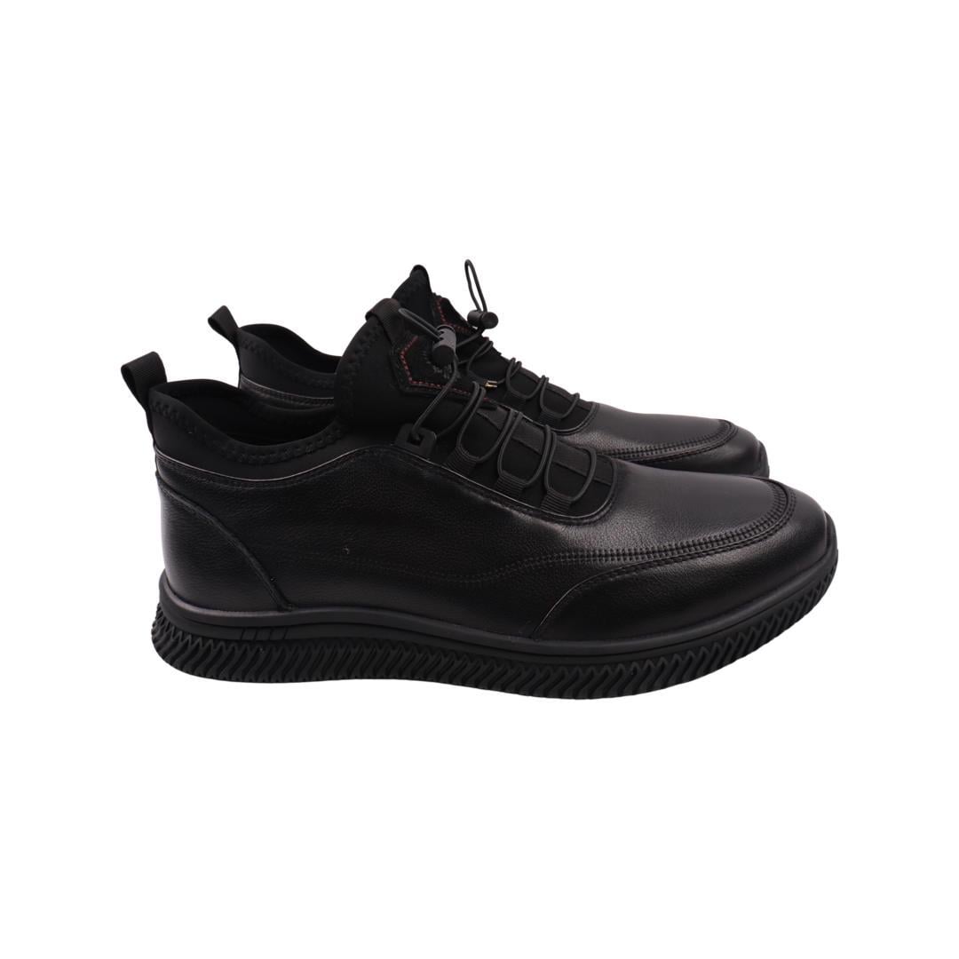 Кроссовки мужские Berisstini из кожи р. 39 Черный (129-22DTS)