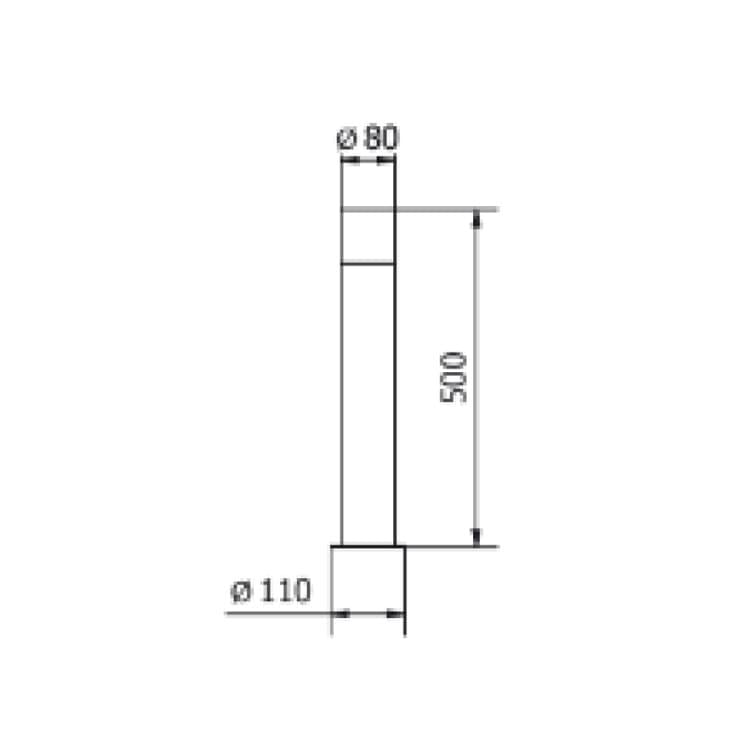 Світильник садовий з датчиком руху LARGO-P E27 IP44 50 см Графіт (OS-LARGP40P-30) - фото 3