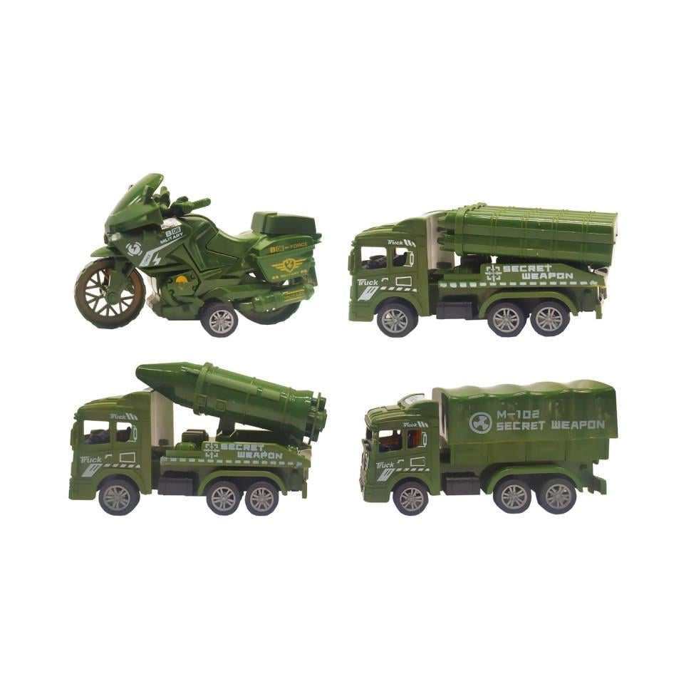Набір іграшкових машинок Військова техніка bq600 4 4 шт. (RLT29597)