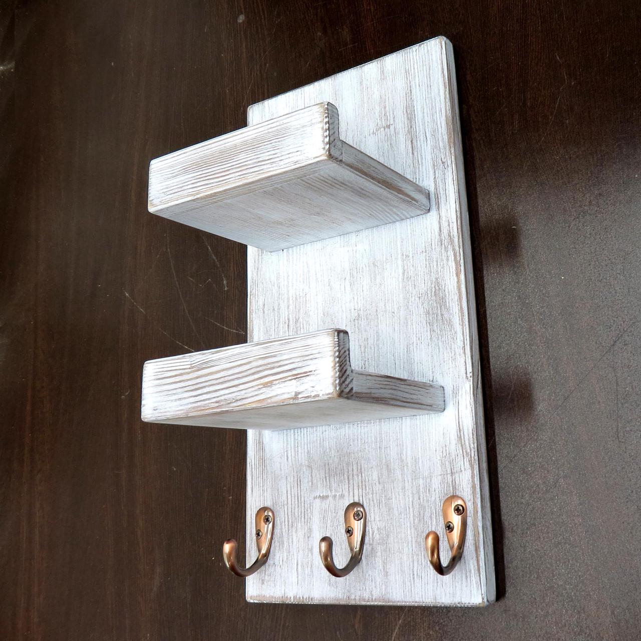 Полка для ванной из дерева Лауфен Шебби (ВНП/004121)