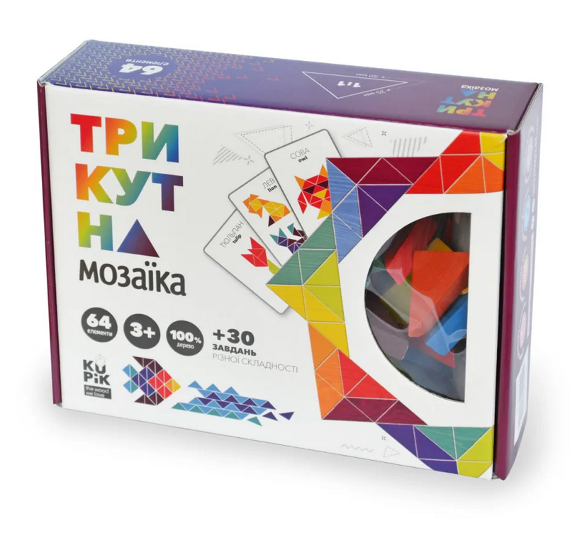 Мозаика треугольная 64 элемента (900194)