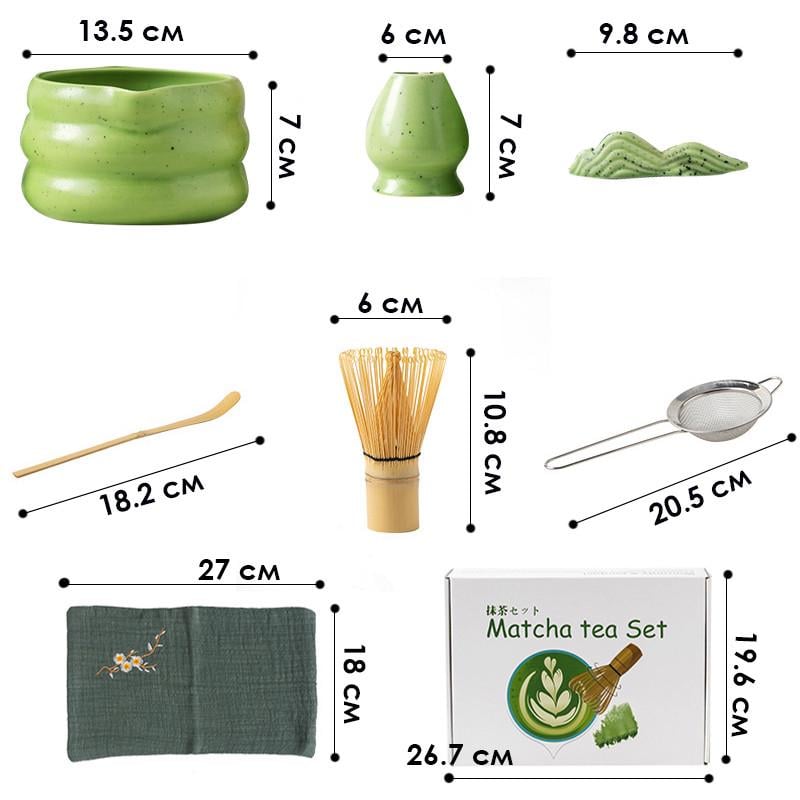 Набір для приготування чаю матча Lesko Matcha SD5458 подарунковий 7 пр. Green (25714122) - фото 6 Набір для приготування чаю матча Lesko Matcha SD5458 подарунковий 7 пр. Green (25714122) - фото 6