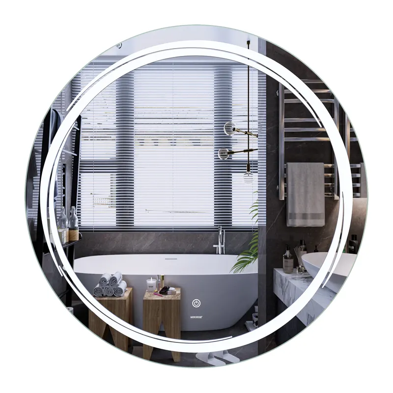 Зеркало для ванной комнаты MIXXUS Premium WAVE MC04-90 LED Touch/Anti-fog/димер 3-6,5kK (MP6637)